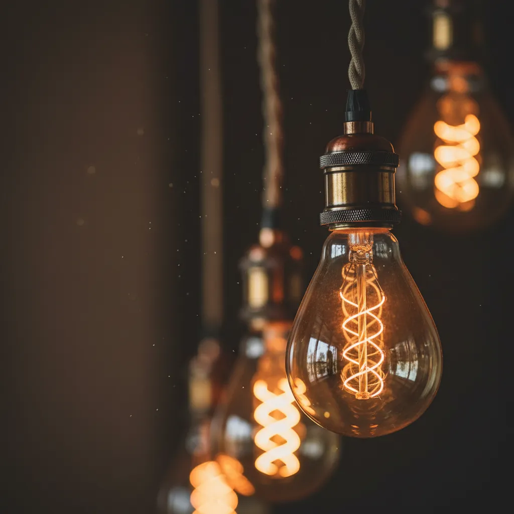 selective focus photography of light bulb