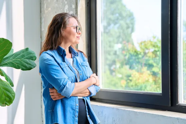 Ashburn Virginia homebuyer reviewing financial documents before purchasing property