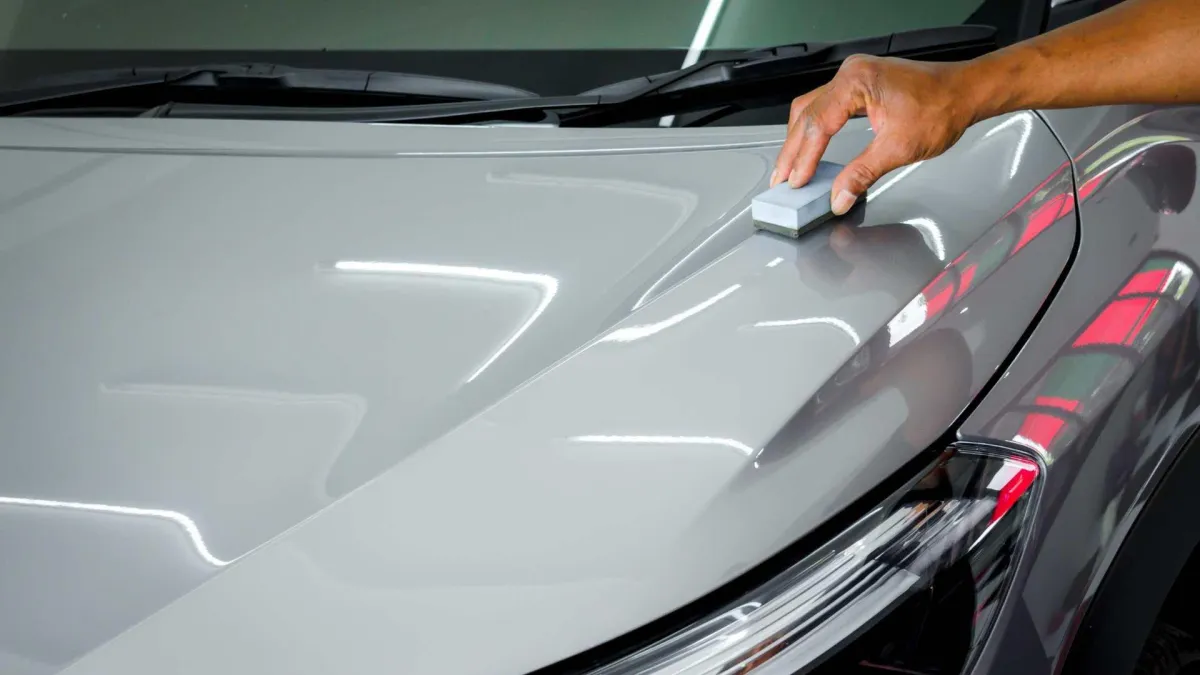 Ceramic coated car reflecting sunlight in The Villages Florida