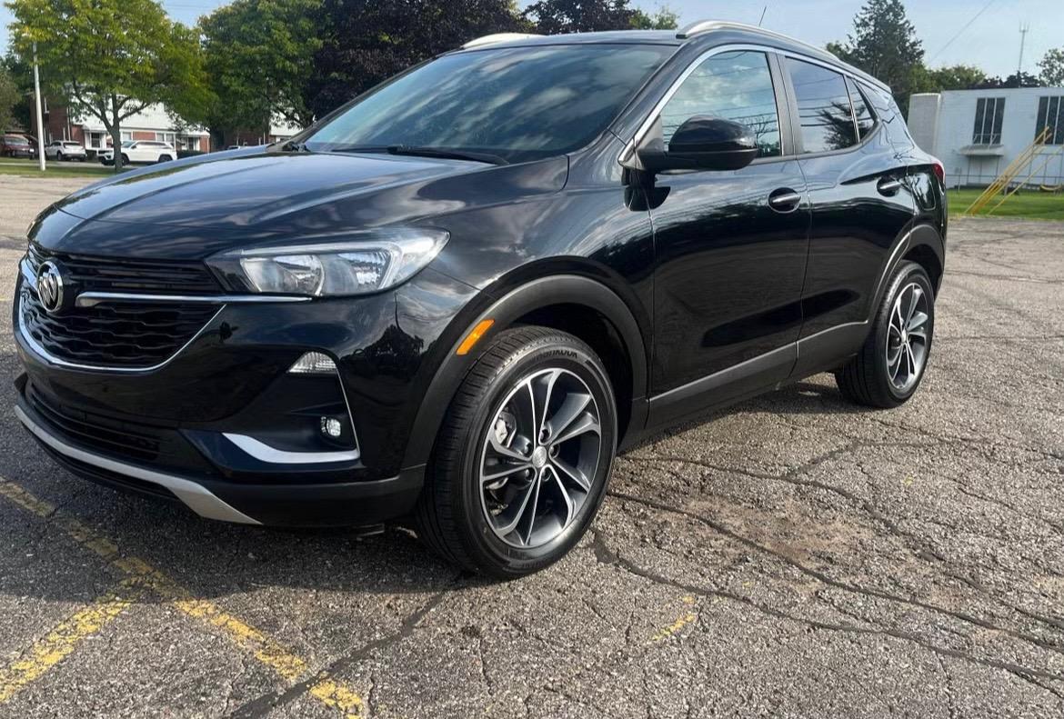 Clean rental car parked in Detroit city