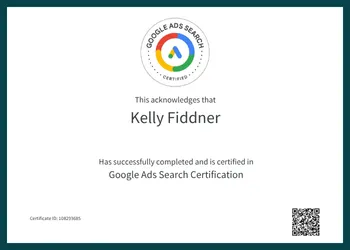 kelly fiddner google ads search certified marketing consultant