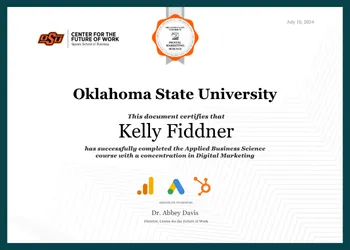 kelly fiddner advanced digital marketing certified marketing consultant