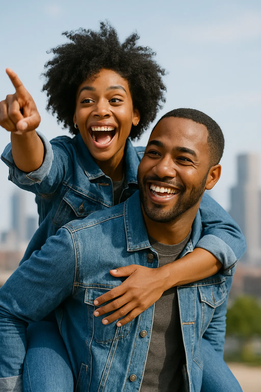 Happy Young Black Couple