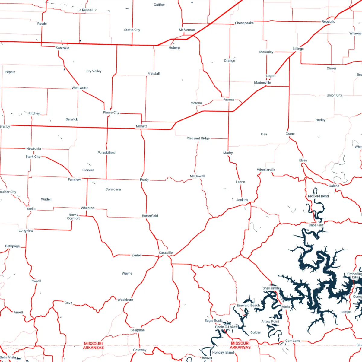 Nance & Reavis service area map