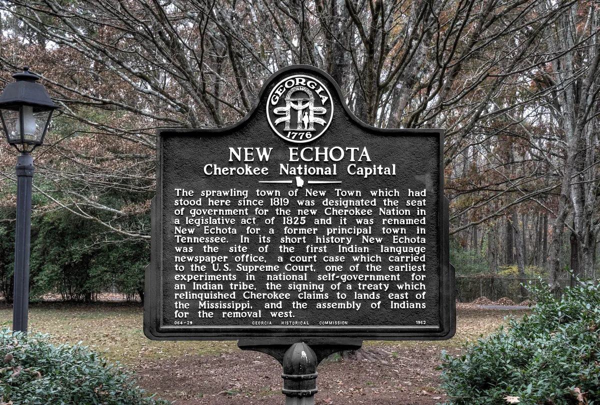 New Echota Signpost