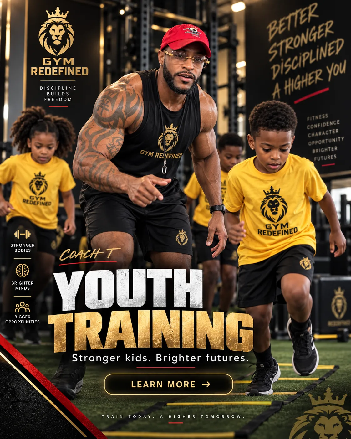 Youth athletes training