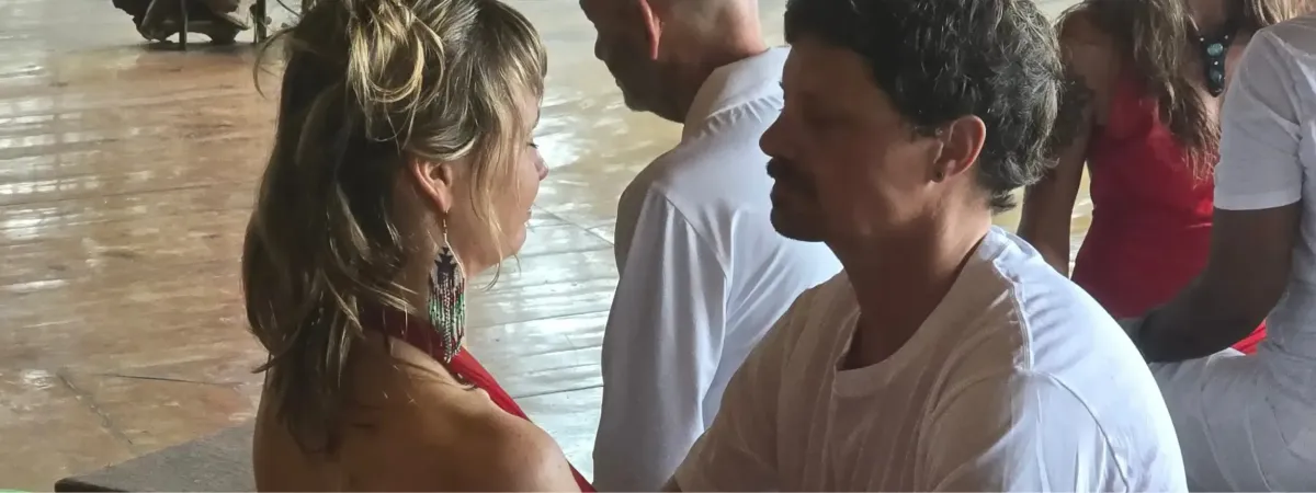Couple sharing a close moment during a Tantra Ritual retreat