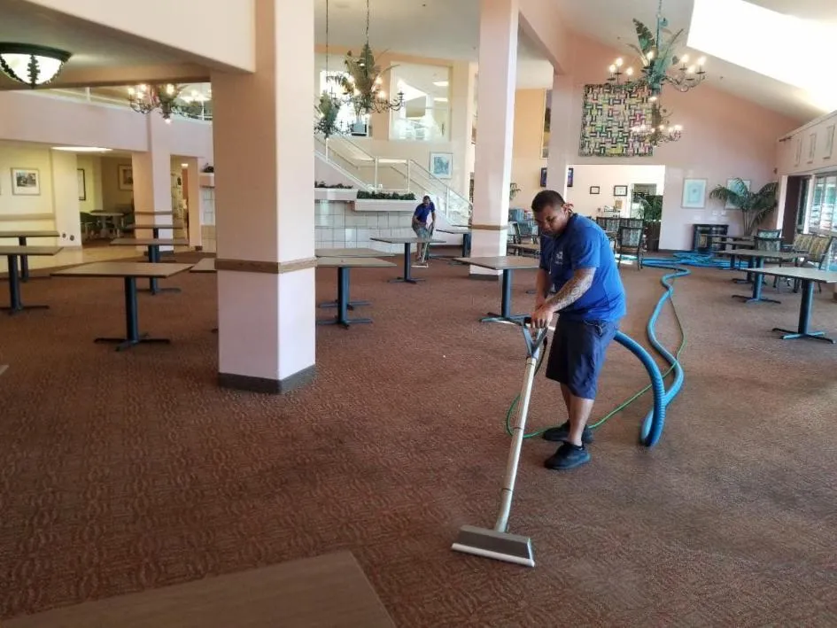 Large commercial carpet cleaning job completed by CSI in Kihei venue