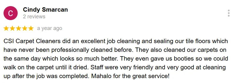 CSI Maui customer review from Kihei resident