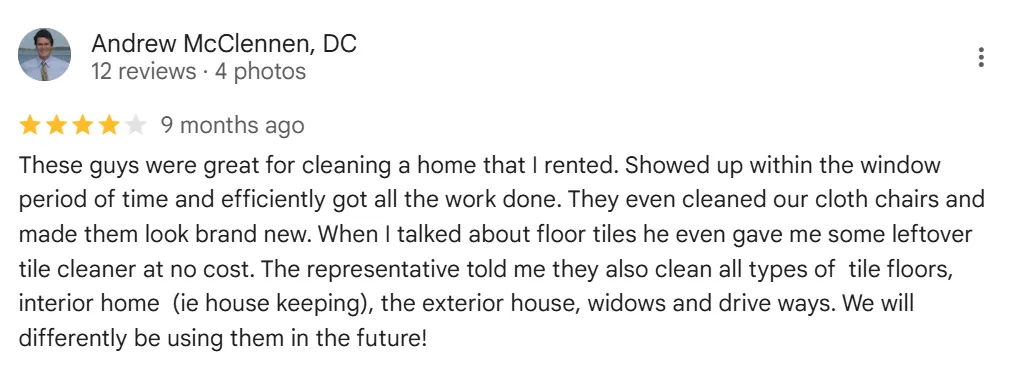 Google review by Kihei homeowner praising CSI carpet cleaning