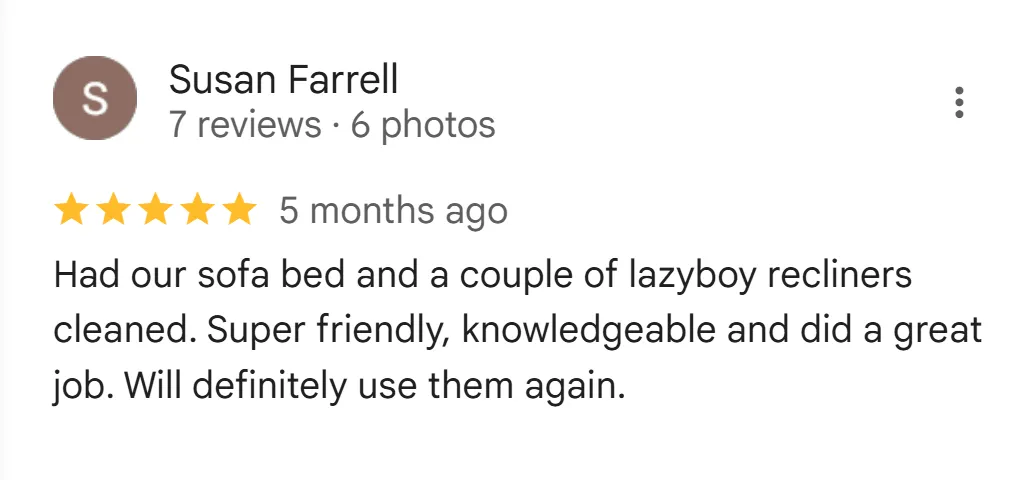 Google review by Kihei homeowner praising CSI carpet cleaning