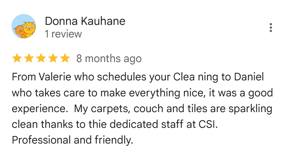 Review from a happy customer appreciating attention to detail and integrity