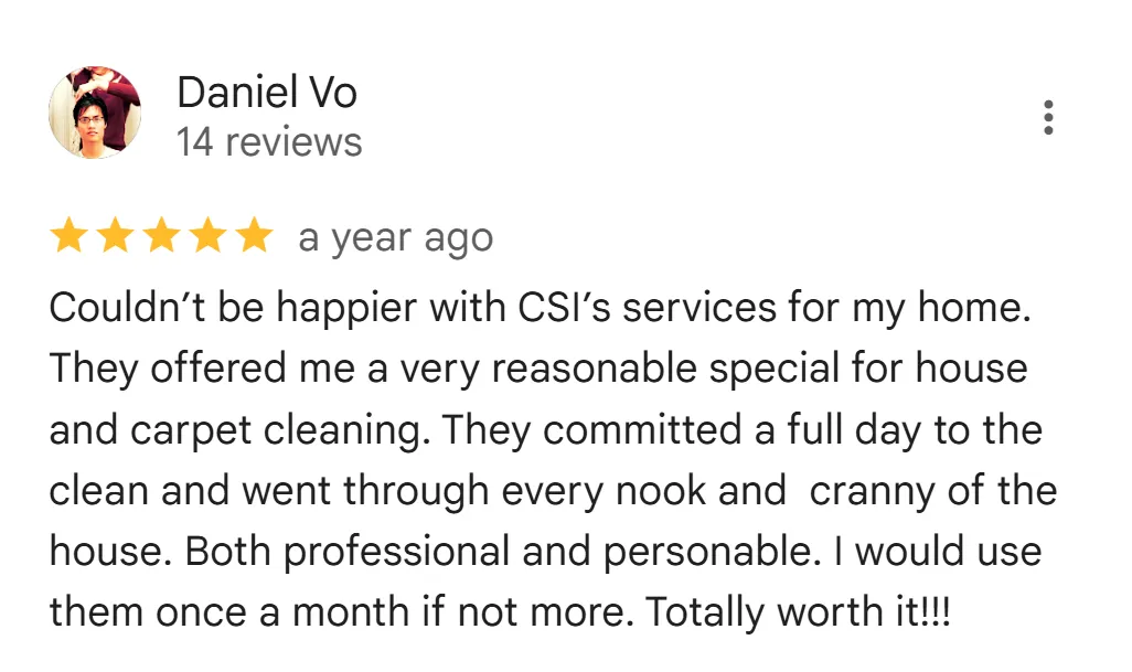 Review from a happy customer appreciating attention to detail and integrity