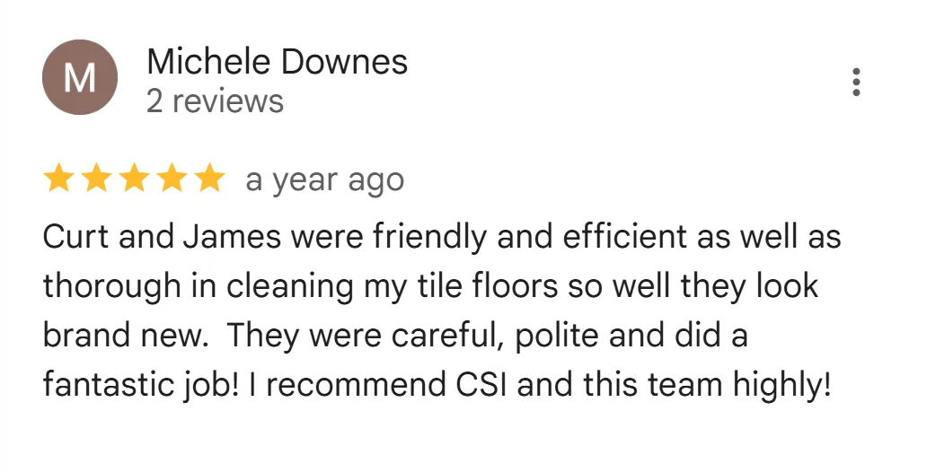 Five-star customer review for carpet cleaning in Kihei