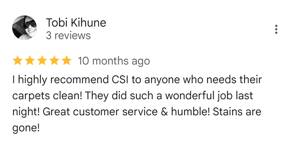 Positive customer review mentioning quality, integrity, and reliable service