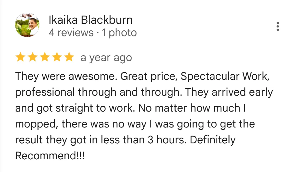 Review from a happy customer appreciating attention to detail and integrity