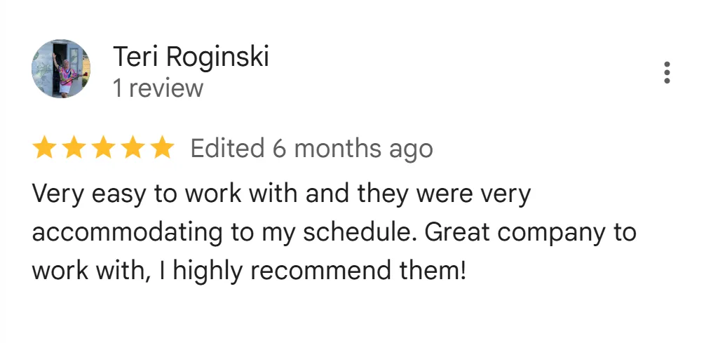 Customer feedback showing trust in high-quality home cleaning services