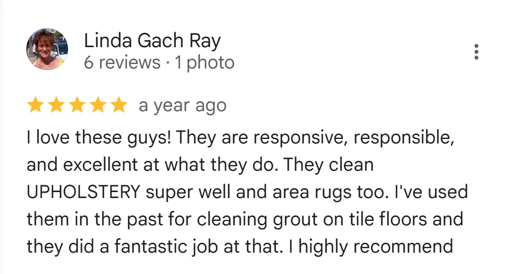 Positive customer review mentioning quality, integrity, and reliable service