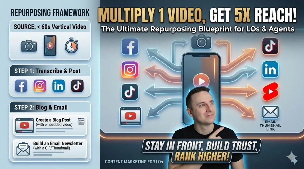 How Loan Officers Can Turn One Video Into 5+ Marketing Assets That Drive Traffic and Referrals