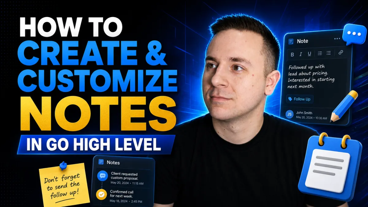 How to Create and Customize Notes In Go High Level