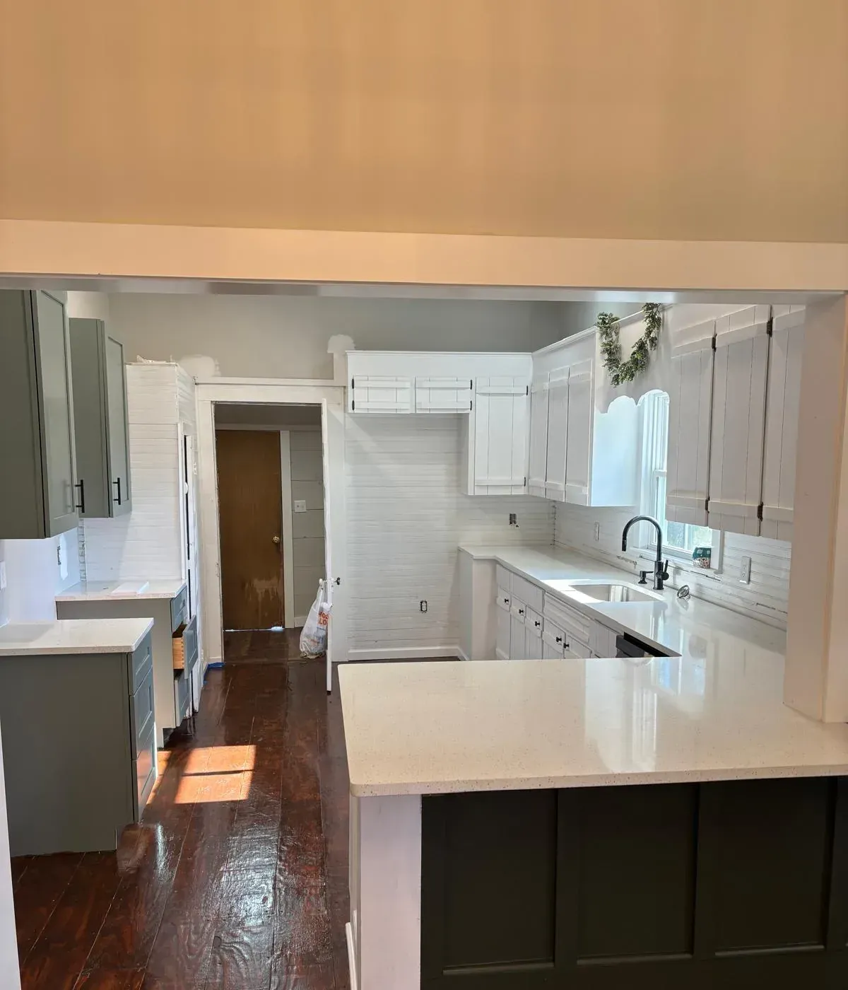 What it became: kitchen of a single-family home in Greenwood, South Carolina, after restoration by Eby and Co.