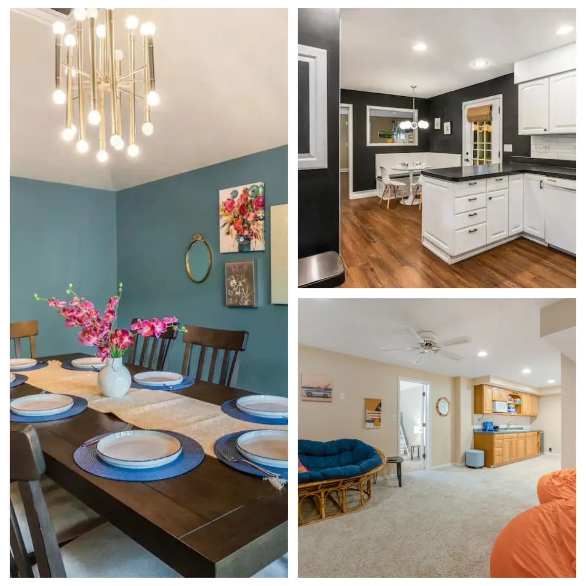  At Last Resort, find inviting living room, a well-equipped kitchen, cozy dining area, modern bathrooms