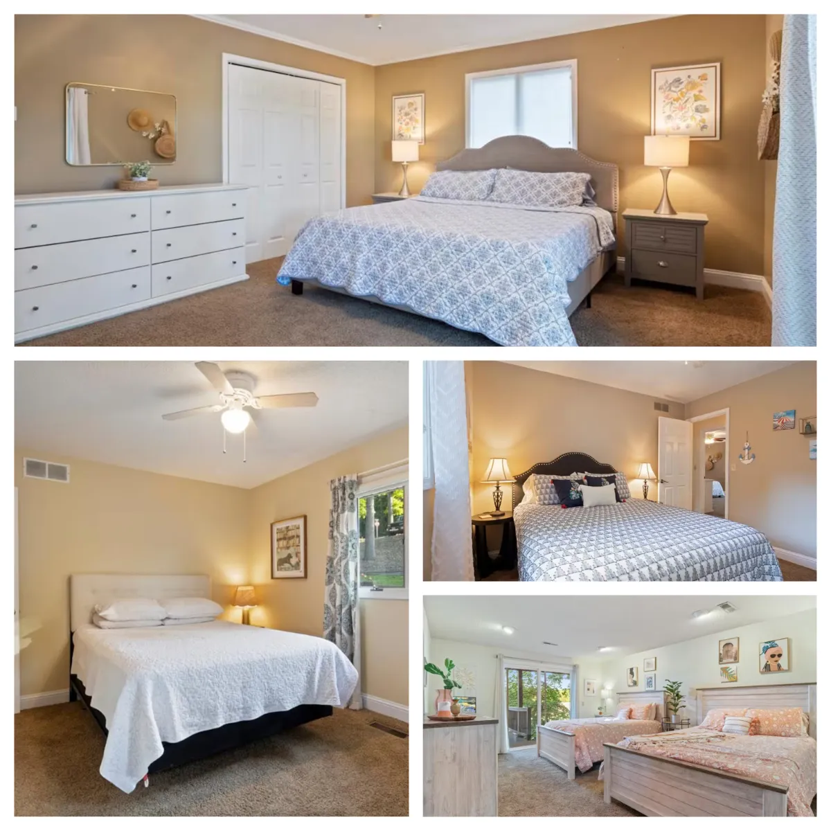 Comfort awaits in the cozy bedrooms of Anchor House