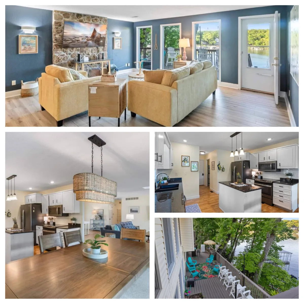 Anchor House: Kitchen, dining, bathrooms, and outdoor spaces are all set for your stay.