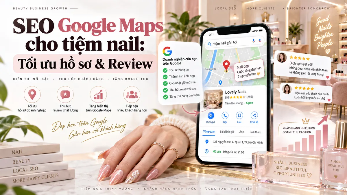 SEO Google Maps cho tiệm nail: Tối ưu hồ sơ & Review