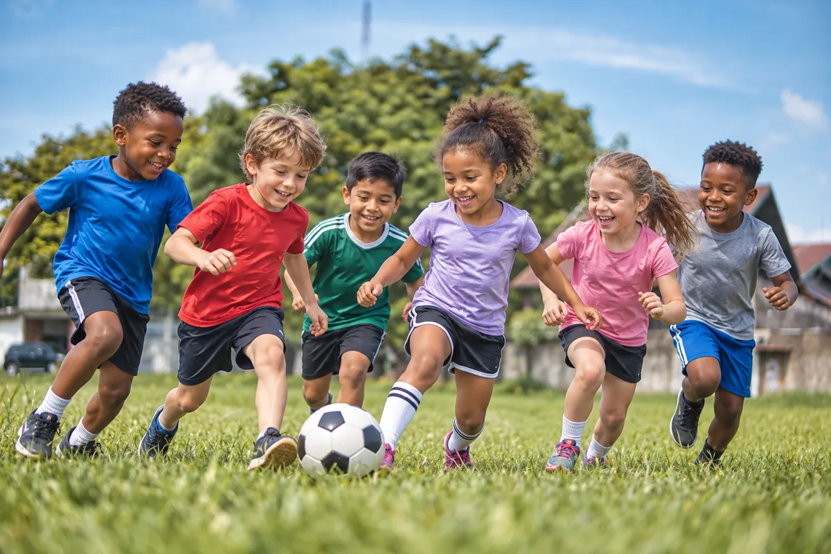 children sitting on green grass field during daytime