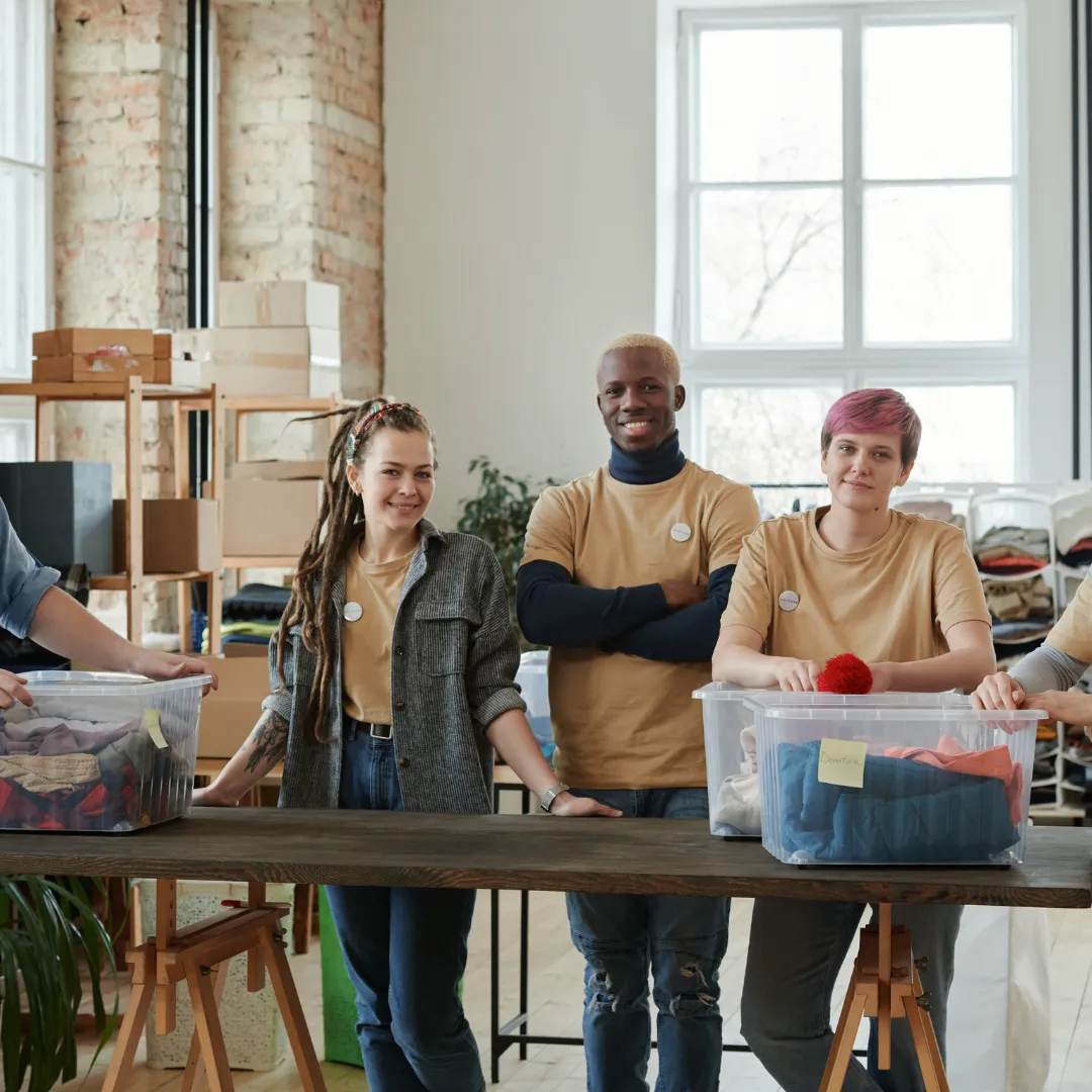brown leather bifold wallet on gray textile