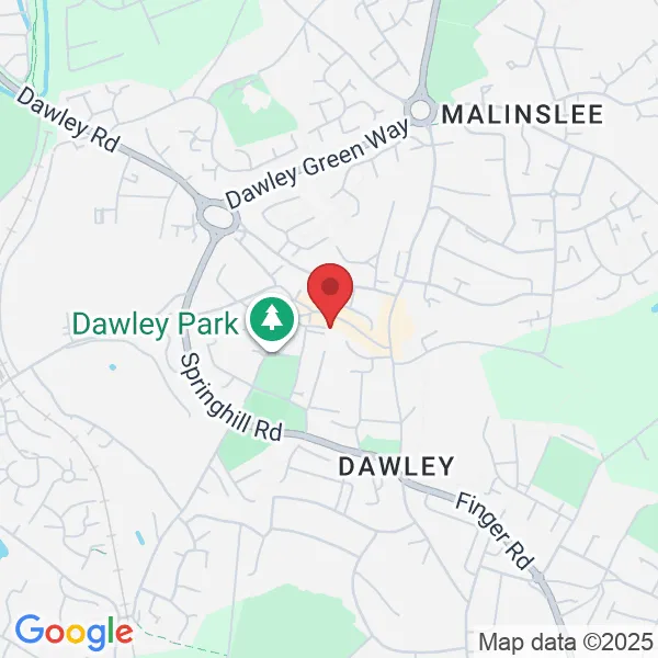 Map showing location of Trinity Martial Arts & Self Defence in Dawley, Telford