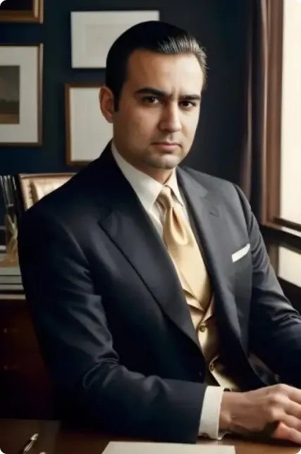 Professional accountant at desk