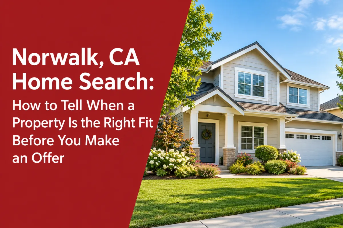 Norwalk, CA Home Search: How to Tell When a Property Is the Right Fit Before You Make an Offer