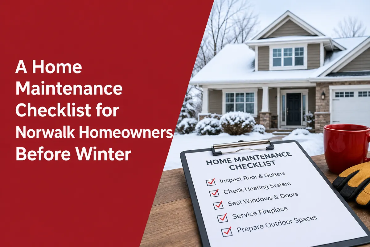 Norwalk CA home exterior prepared for winter with maintained roof and landscaped yard