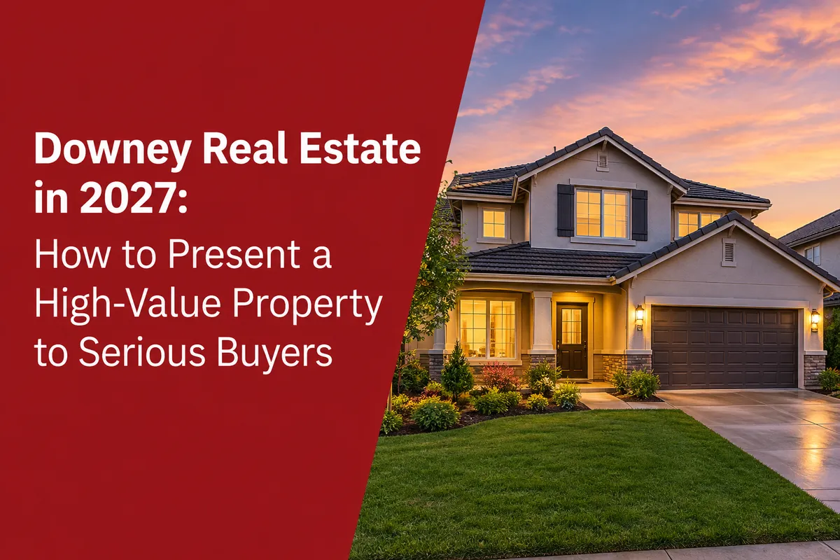 Downey CA home prepared for sale with a well-maintained exterior and inviting landscaping