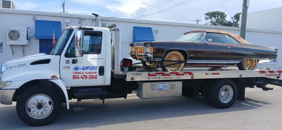 luxiury vehcile towing in Pompano, For Lauderale, and other parts of Broward County