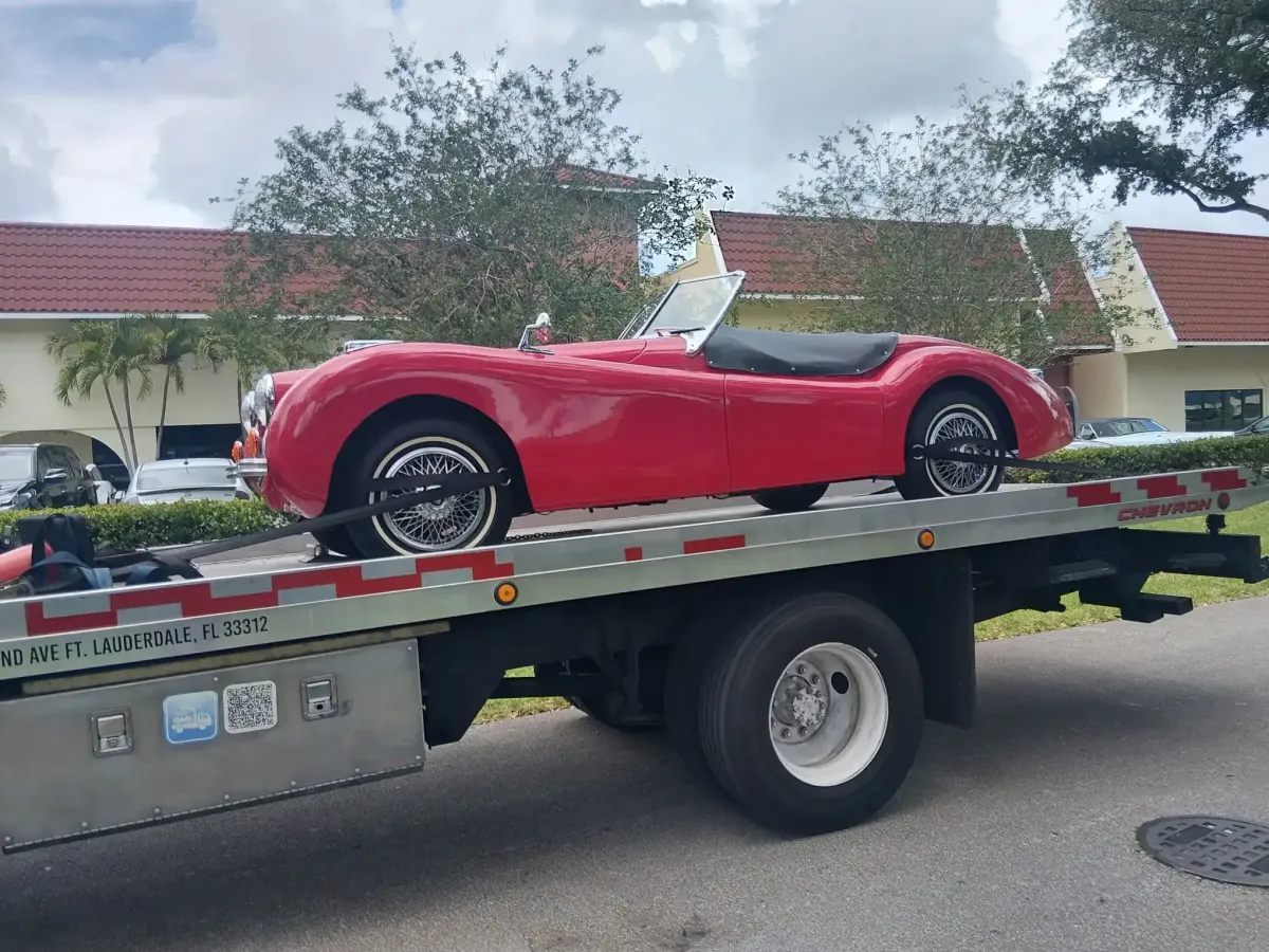 Towing classic car in Broward County