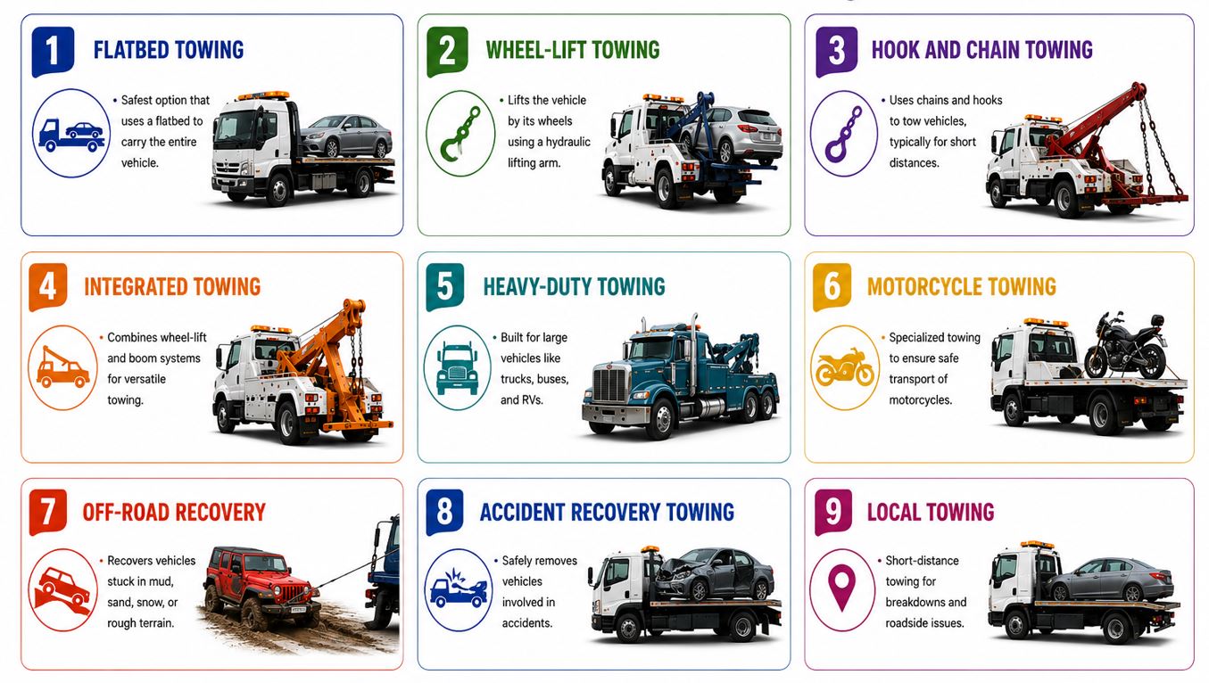 types of towing servic