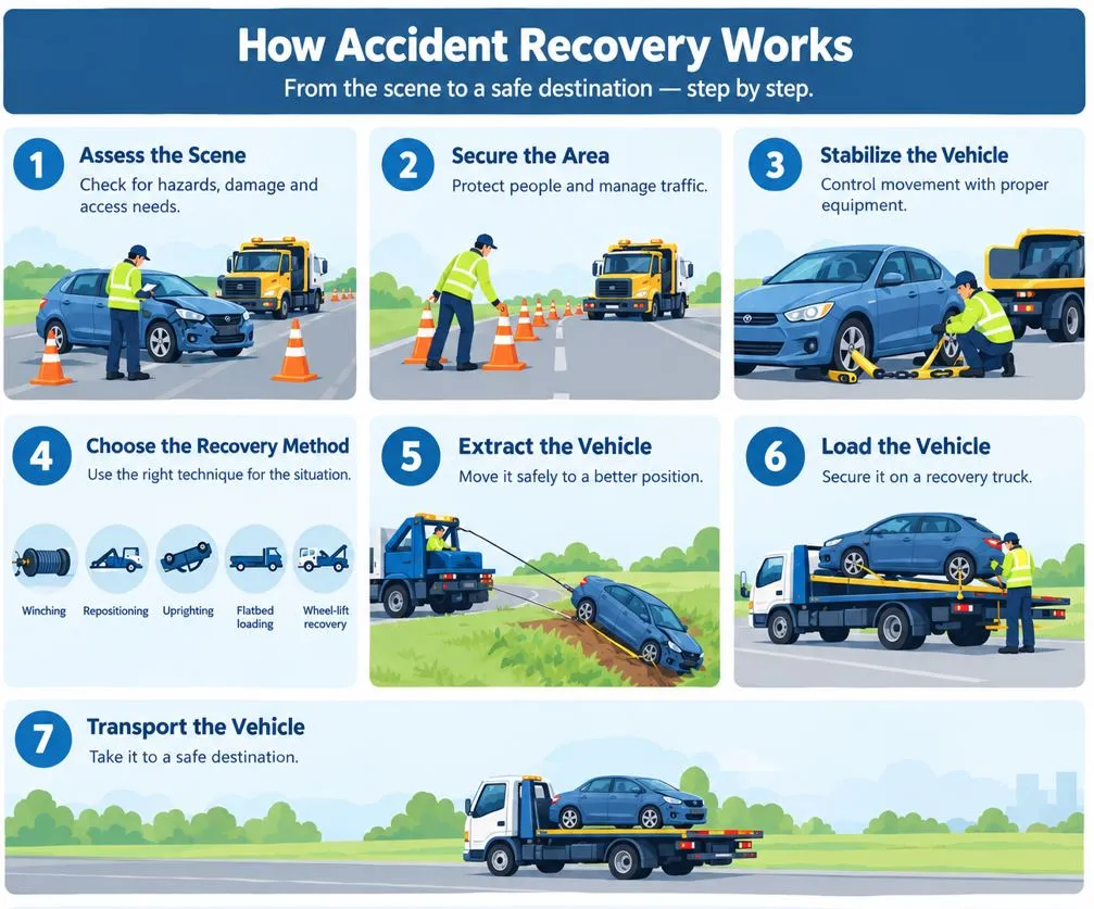 how accident recovery works step included
