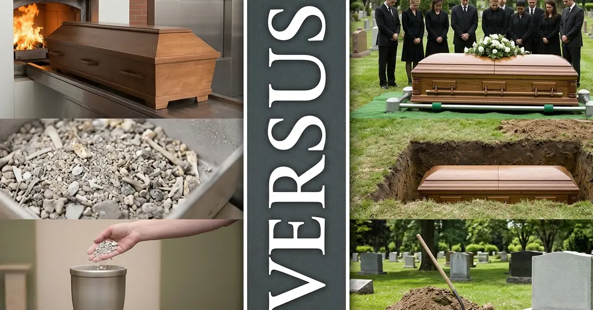 cremation vs burial, cost, pros and cons