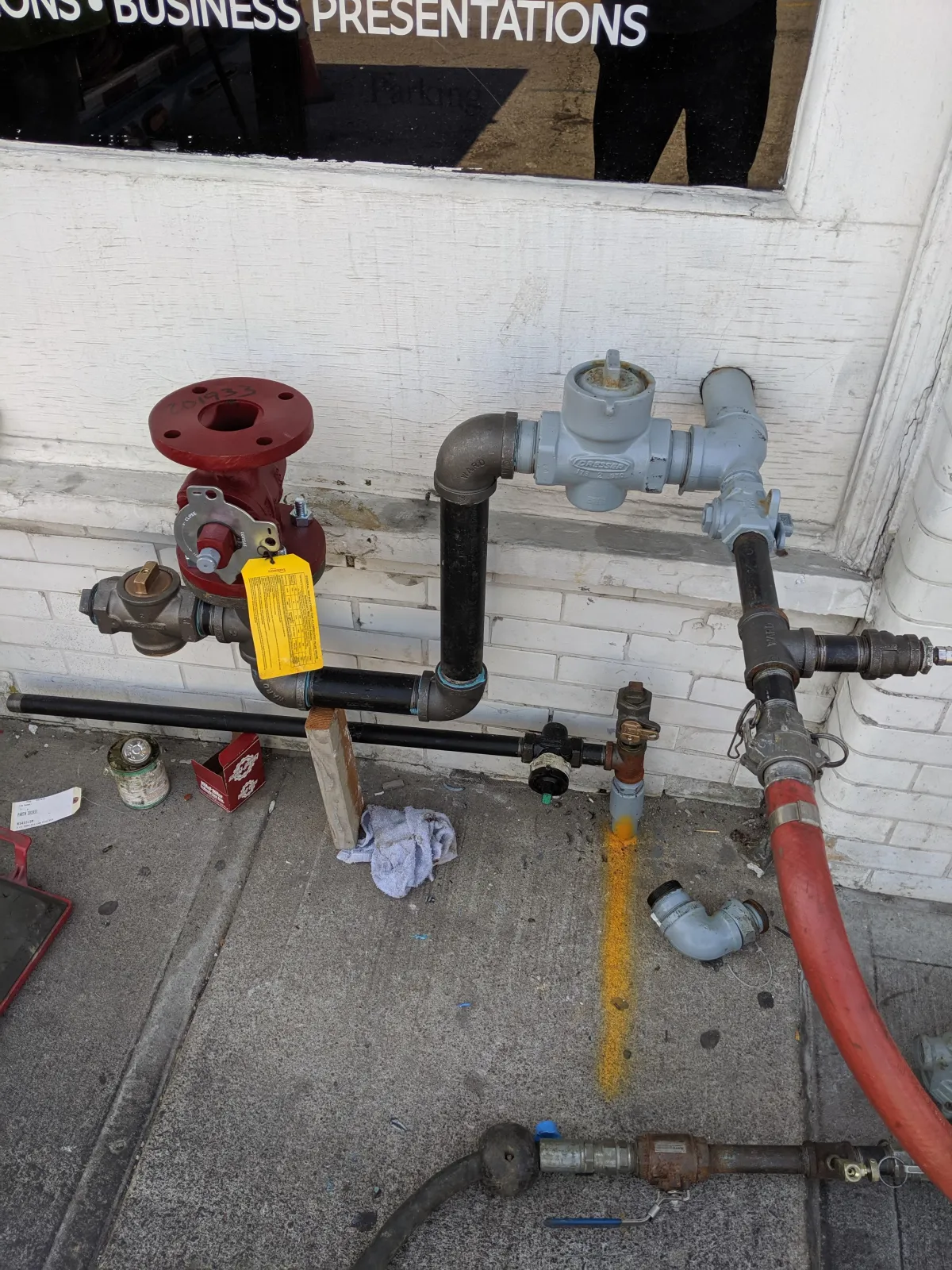 Commercial gas line repaired by Fountain City Plumbing experts.