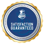 Strong Tower Pool LLC Satisfaction Guarantee Seal, highlighting confidence in pool services.