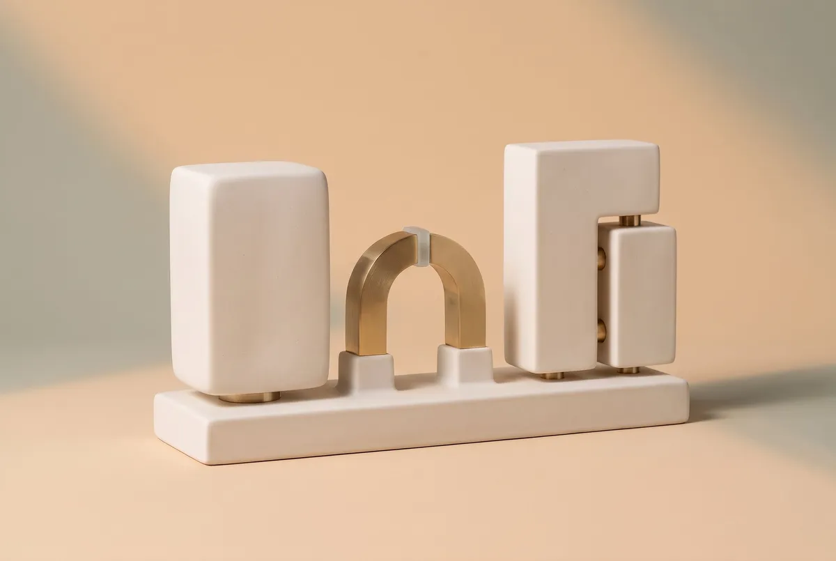 Abstract beauty-led glass and fluid textures in warm ivory tones