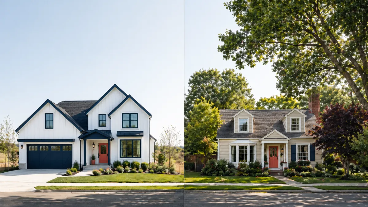 Image of new construction home vs. resale