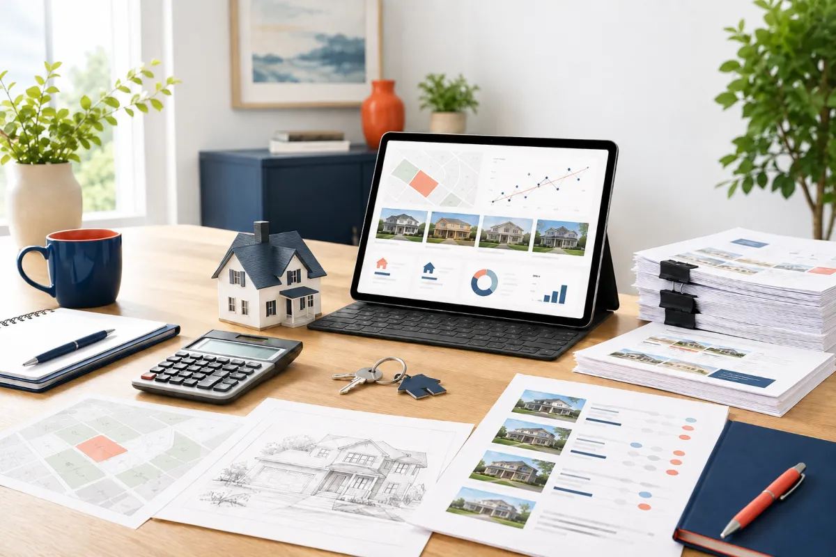 Image of computer on desk to illustrate comps for a home appraisal
