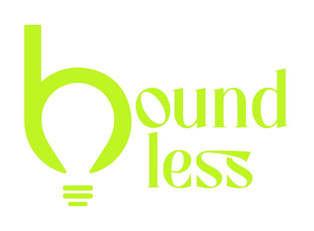 White infinity knot icon next to 'Boundless' wordmark