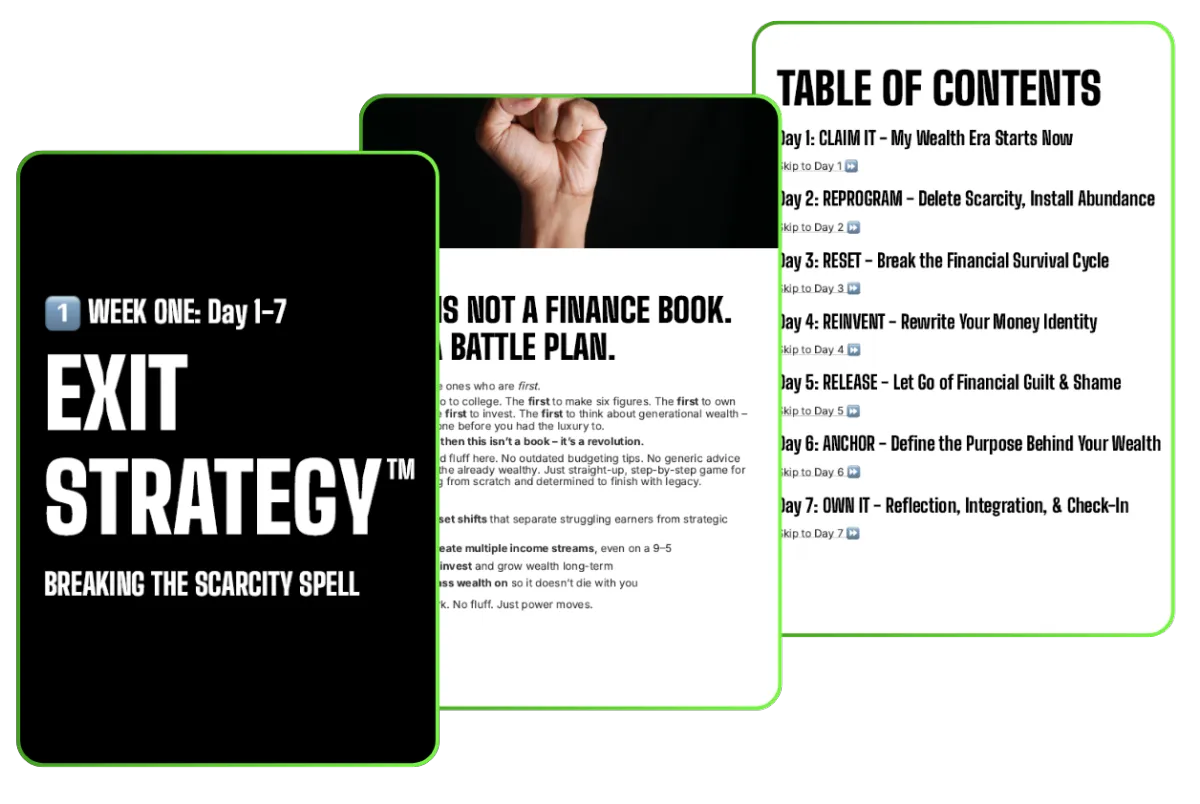 Exit Strategy Week One Sample