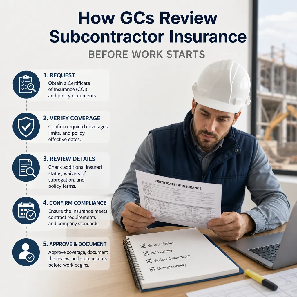 How GCs Review Subcontractor Insurance Before Work Starts