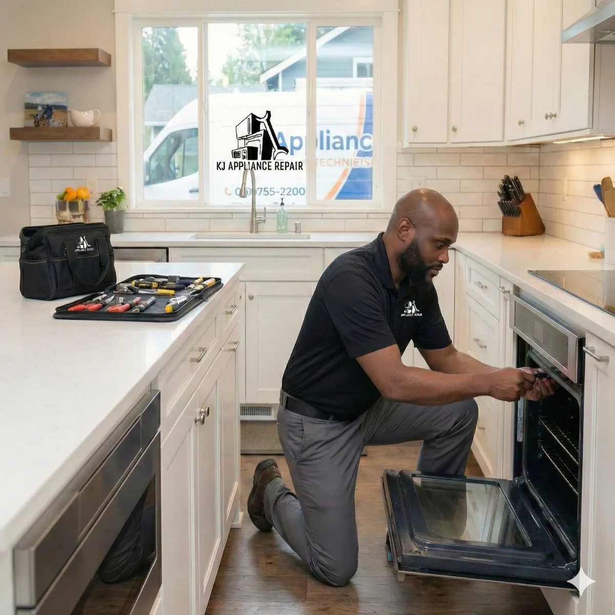 refrigerator repaired by KJ Appliance Repair
